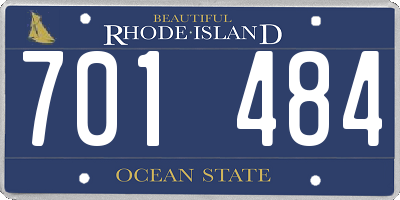 RI license plate 701484