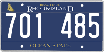 RI license plate 701485