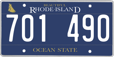RI license plate 701490