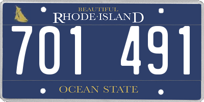 RI license plate 701491