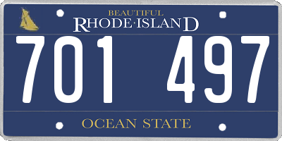 RI license plate 701497