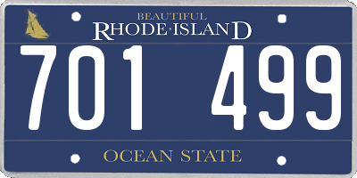 RI license plate 701499