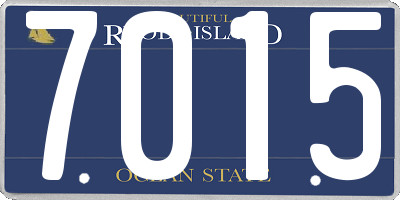 RI license plate 7015