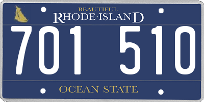 RI license plate 701510