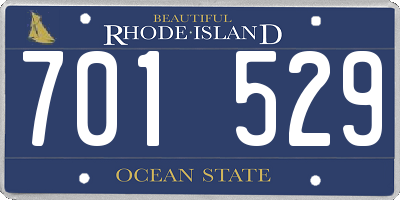 RI license plate 701529