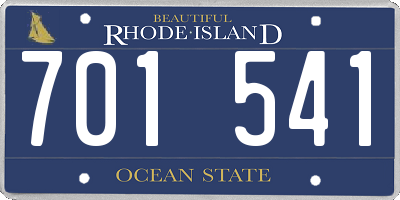 RI license plate 701541