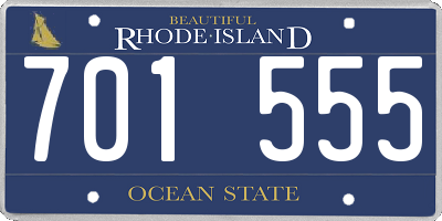 RI license plate 701555