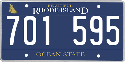 RI license plate 701595