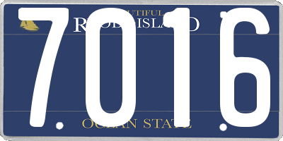 RI license plate 7016