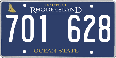 RI license plate 701628