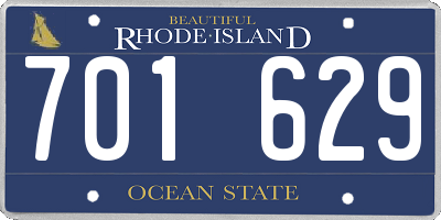 RI license plate 701629