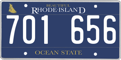 RI license plate 701656