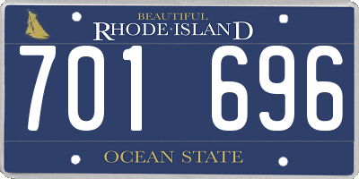 RI license plate 701696
