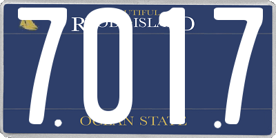RI license plate 7017