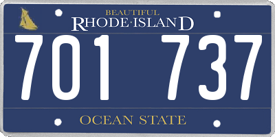 RI license plate 701737