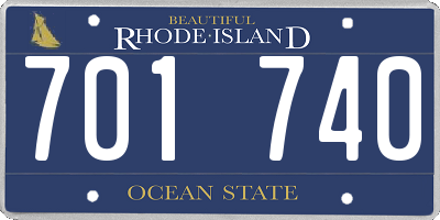 RI license plate 701740