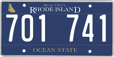 RI license plate 701741