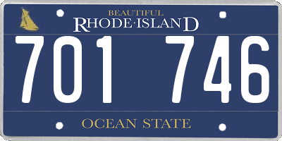 RI license plate 701746