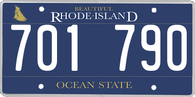 RI license plate 701790