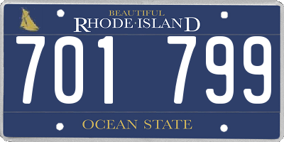 RI license plate 701799