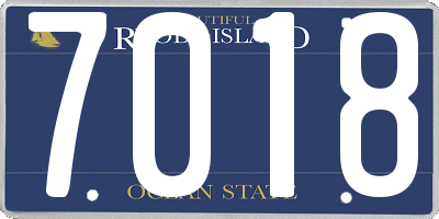 RI license plate 7018