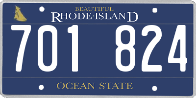 RI license plate 701824