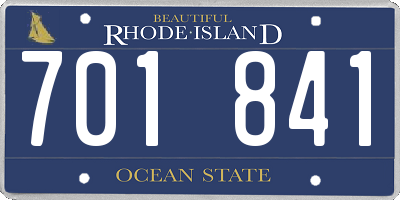 RI license plate 701841