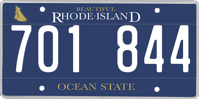 RI license plate 701844