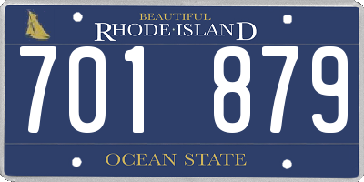 RI license plate 701879