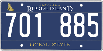 RI license plate 701885