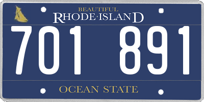 RI license plate 701891