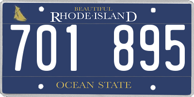 RI license plate 701895