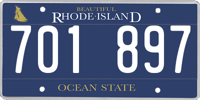 RI license plate 701897