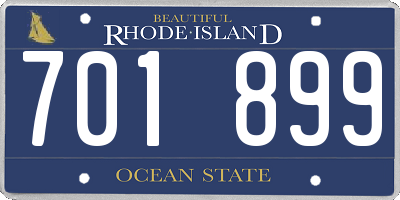 RI license plate 701899