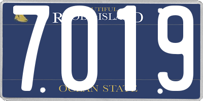 RI license plate 7019