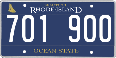 RI license plate 701900