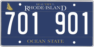 RI license plate 701901
