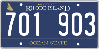 RI license plate 701903