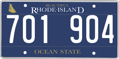 RI license plate 701904