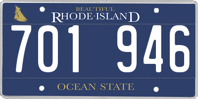 RI license plate 701946