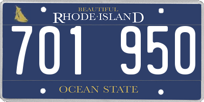 RI license plate 701950