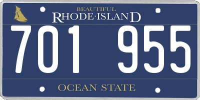 RI license plate 701955
