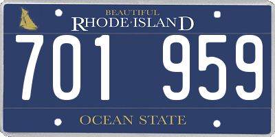 RI license plate 701959