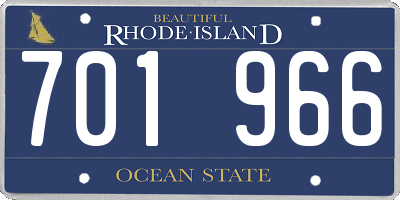 RI license plate 701966