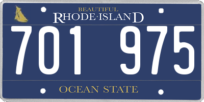 RI license plate 701975