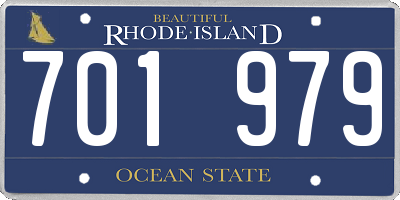 RI license plate 701979
