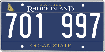 RI license plate 701997