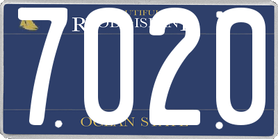 RI license plate 7020