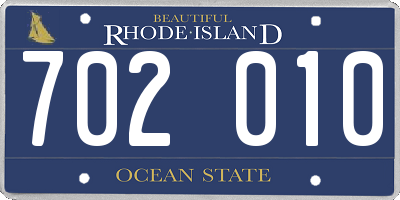 RI license plate 702010