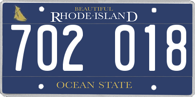 RI license plate 702018